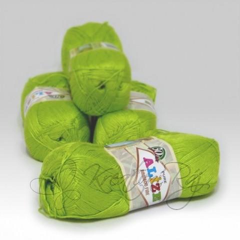 Pletací příze Bamboo Fine (612) - jasně zelená