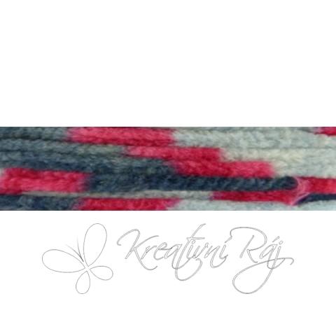 Pletací příze Dolphin Junior Colors (81004) - růžovo-šedá