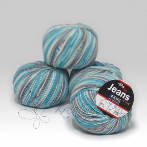 Pletací příze Jeans Color VH (9186) - modro-šedá