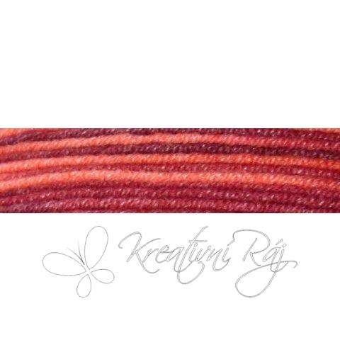 Pletací příze Jeans Color VH (9007) - červeno-oranžová