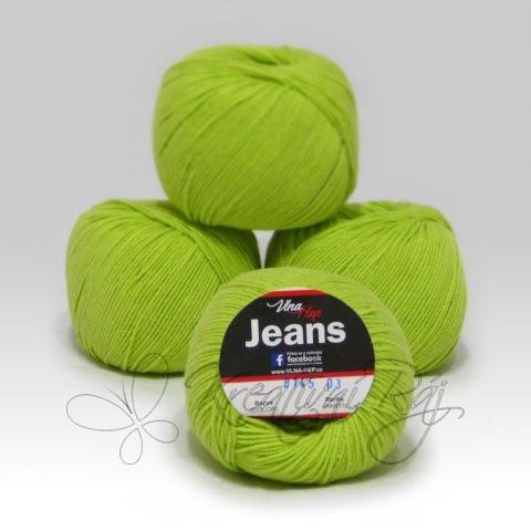 Pletací příze Jeans VH (8145) - hrášková zelená