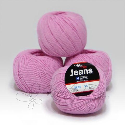 Pletací příze Jeans VH (8038) - světle růžová