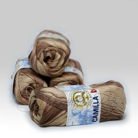 Pletací příze Camilla Batik (0111) - hnědý melír