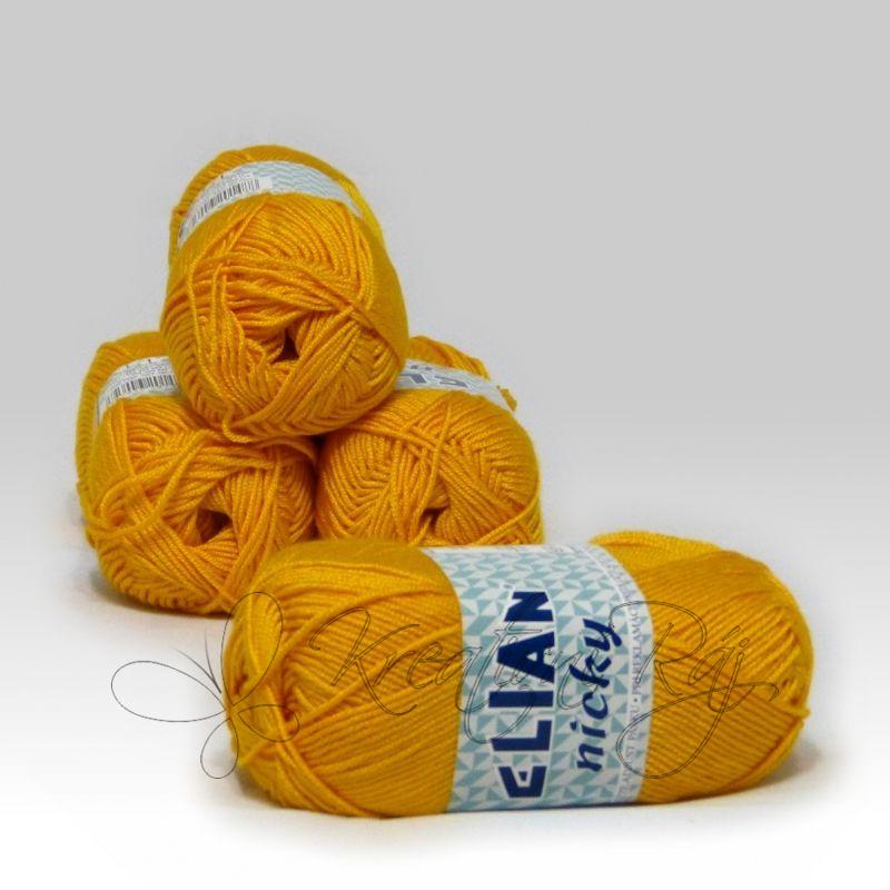 Pletací příze ELIAN nicky (10333) - slunečně žlutá
