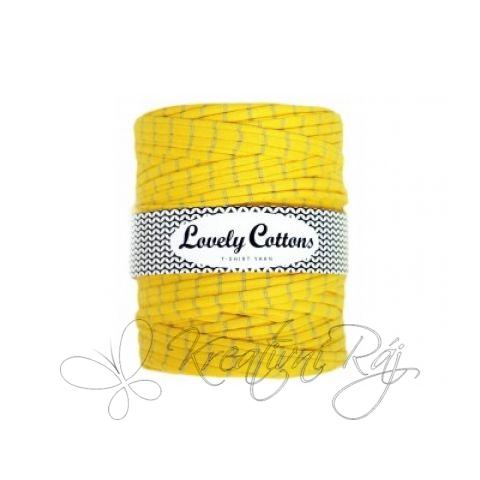 Pletací příze T-shirt yarn - žlutý proužek