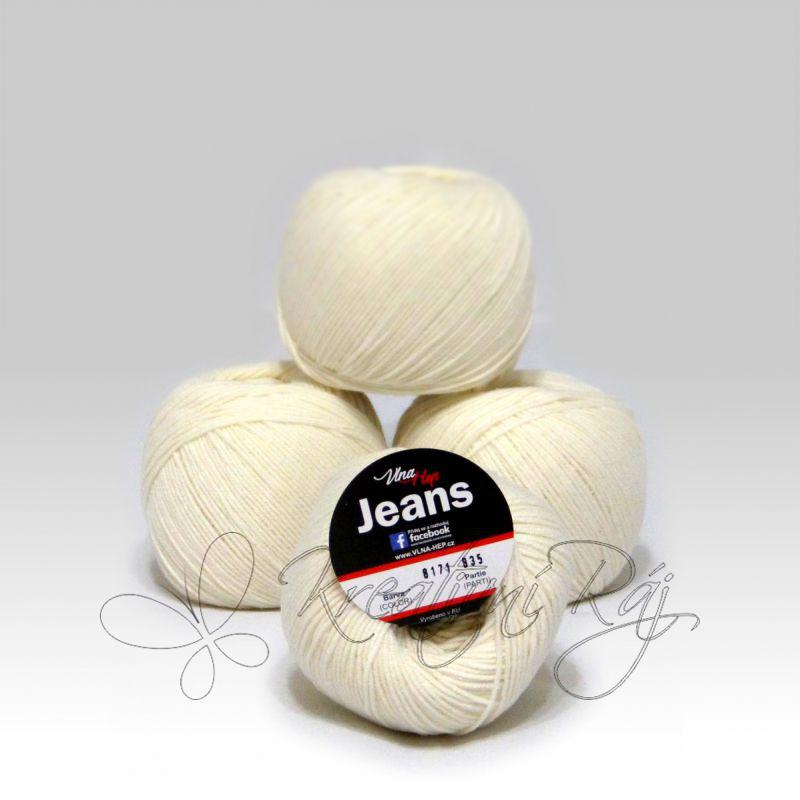 Pletací příze Jeans VH (8171) - krémová