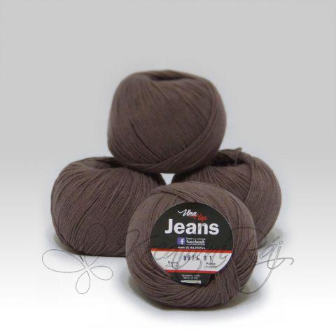 Pletací příze Jeans VH (8224) - šedohnědá