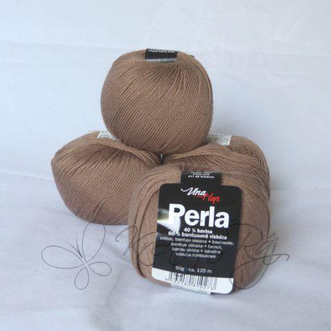 Pletací příze Perla (8223) - kakaová