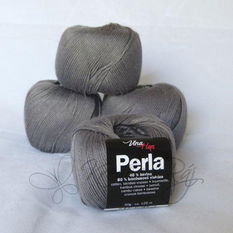 Pletací příze Perla (8235) - hnědo-šedá