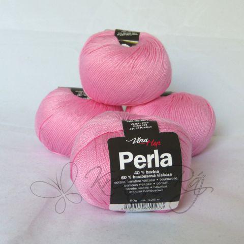 Pletací příze Perla (8032) - jemně růžová