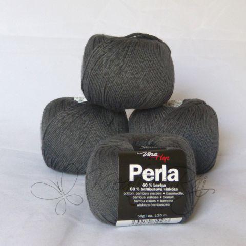 Pletací příze Perla (8236) - tmavě šedá