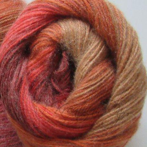 Pletací příze Angora Gold batik (6913) - červený melír