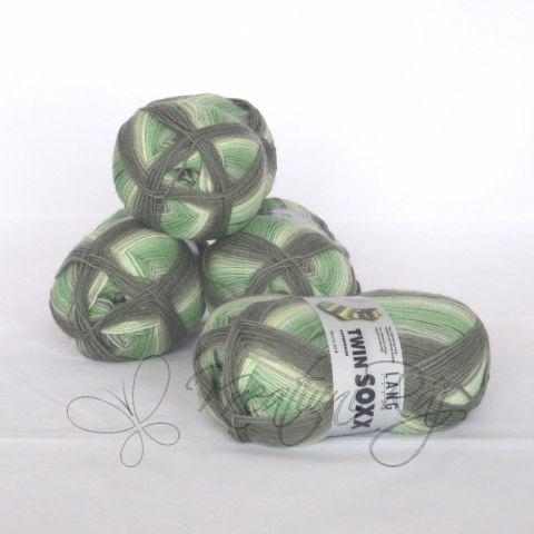 Pletací příze Twin soxx (172) - zelený melír