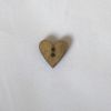 Dřevěný knoflík srdce (dub)