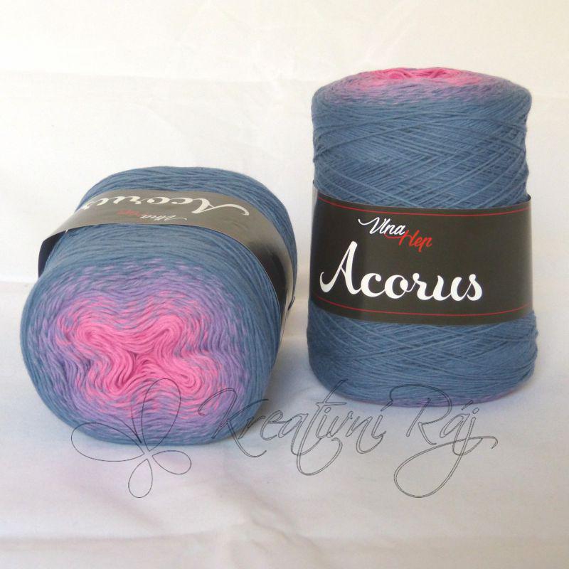 Pletací příze Acorus (9405) - růžová-fialová DOPRODEJ