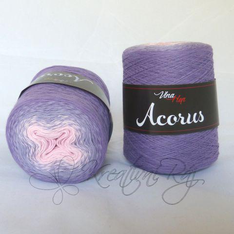 Pletací příze Acorus (9304) - světlá růžová-fialová DOPRODEJ