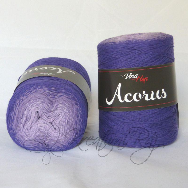 Pletací příze Acorus (9305) - světle fialová-tmavě fialová DOPRODEJ
