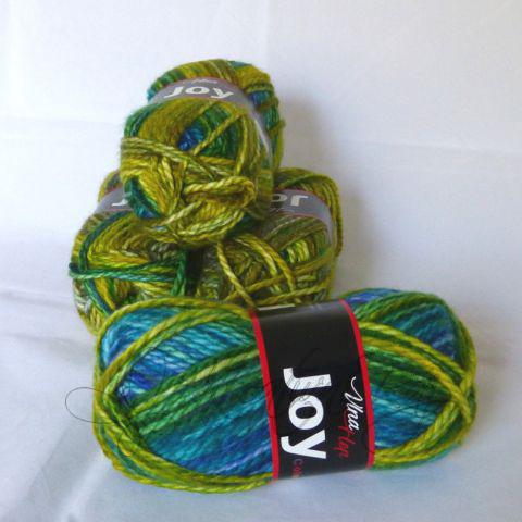 Pletací příze Joy Color (5508) - modro-zelená