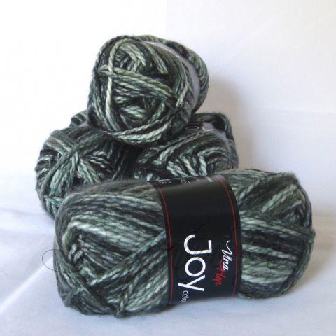 Pletací příze Joy Color (5502) - černo-bílá