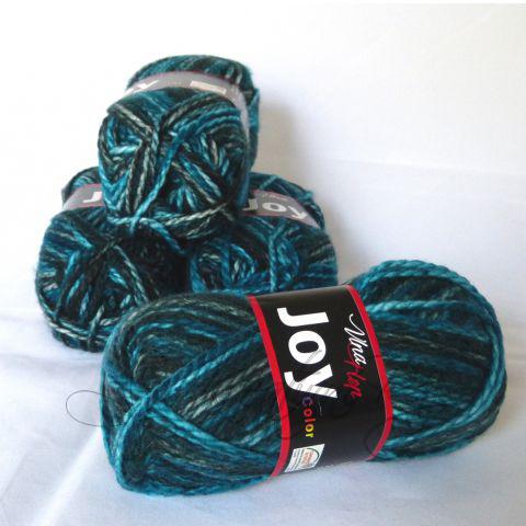 Pletací příze Joy Color (5503) - modro-černá