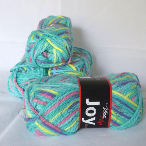 Pletací příze Joy Color (5605) - tyrkysový melír