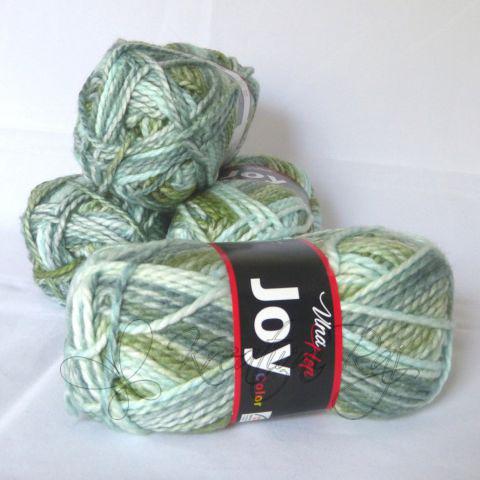 Pletací příze Joy Color (5506) - zeleno-šedá