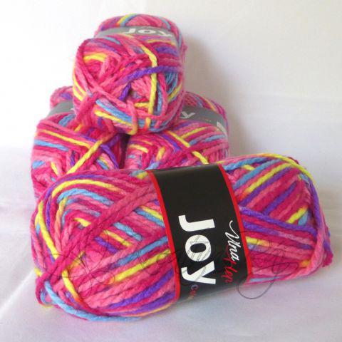 Pletací příze Joy Color (5601) - růžový melír