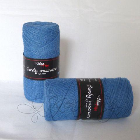 Pletací příze Cordy macrame (8117) - nebeská modrá