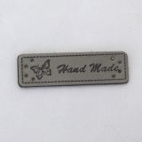 Cedulka Handmade eko kůže - šedá