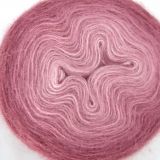 Pletací příze Angora Gold ombre batik (7247) - růžovo-červená DOPRODEJ