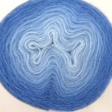 Pletací příze Angora Gold ombre batik (7303) - jeans modrá DOPRODEJ