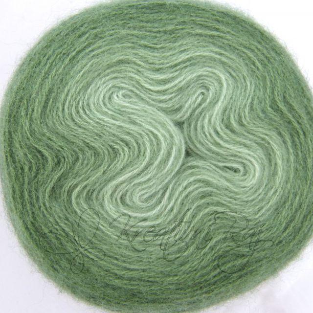 Pletací příze Angora Gold ombre batik (7297) - zelená DOPRODEJ