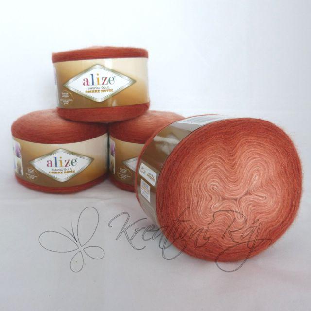 Angora gold ombre batik