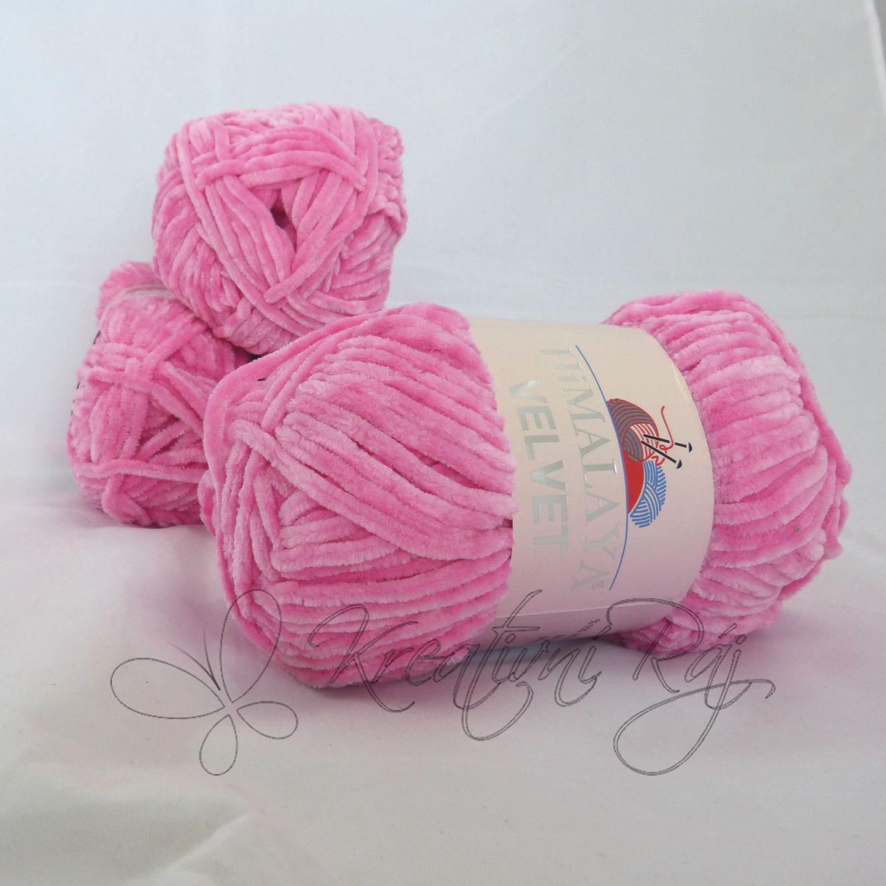 Pletací příze Velvet (90009) - světle růžová DOPRODEJ