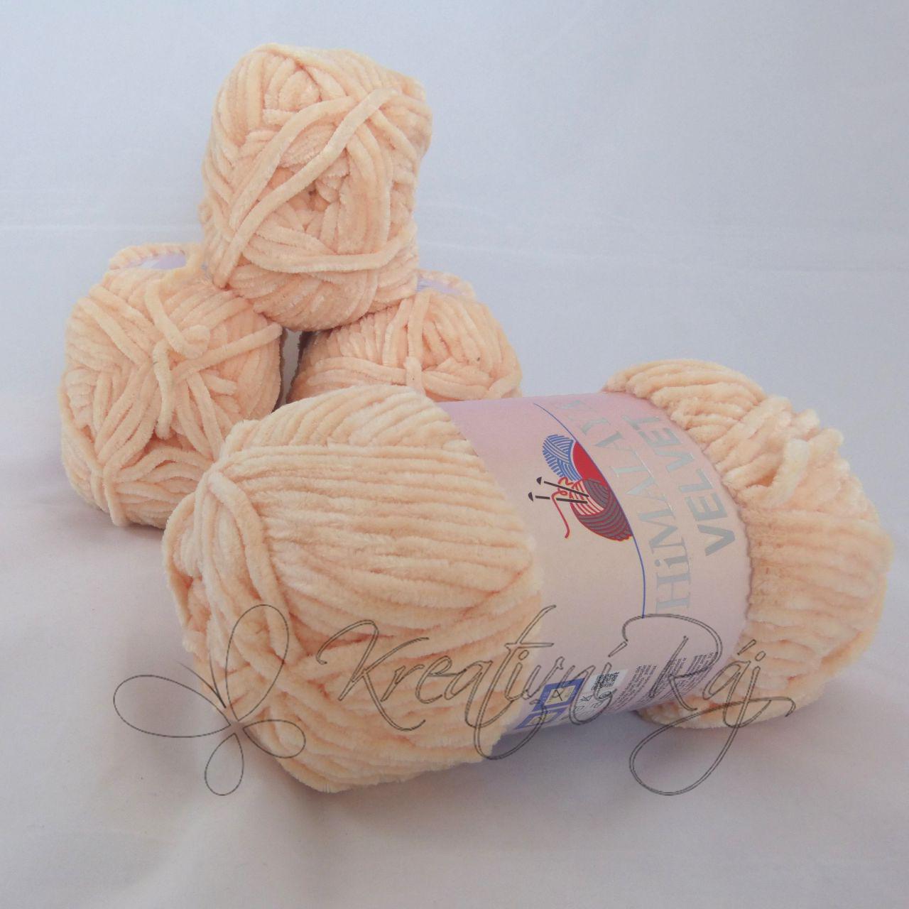 Pletací příze Velvet (90033) - světle meruňková DOPRODEJ