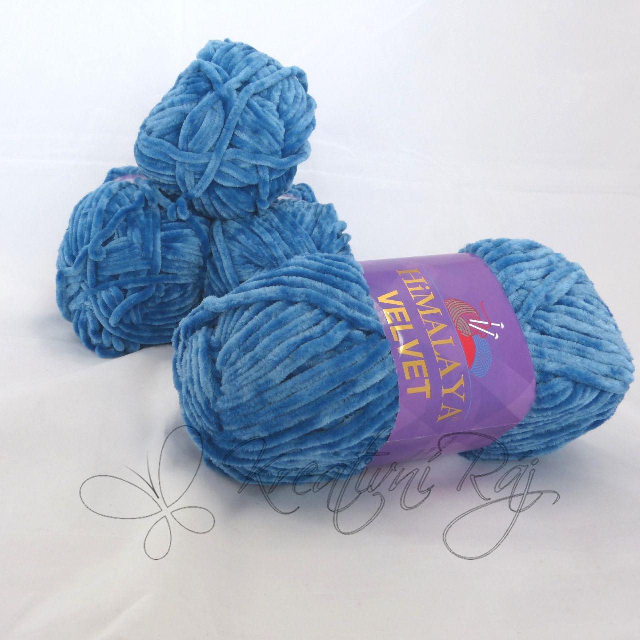 Pletací příze Velvet (90041) - jeans DOPRODEJ