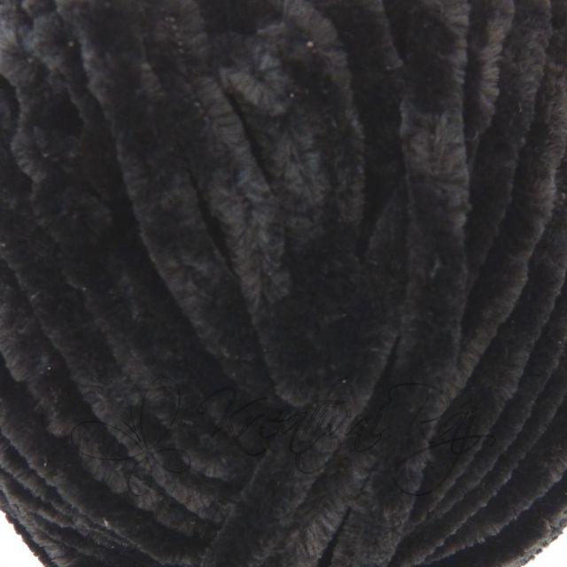 Pletací příze Velvet (90011) - černá