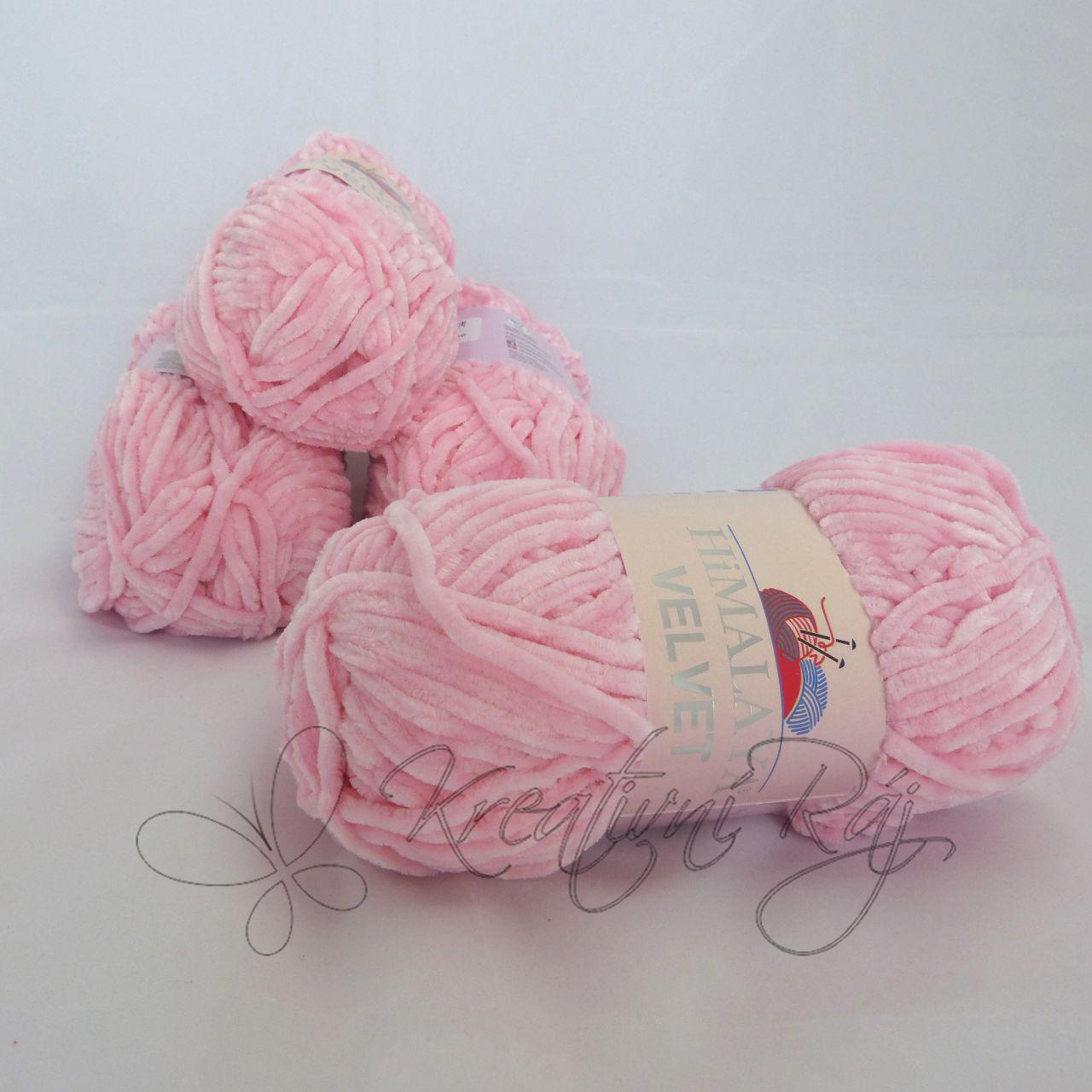 Pletací příze Velvet (90019) - jemně růžová DOPRODEJ