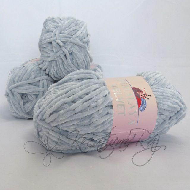 Pletací příze Velvet (90025) - světle šedá DOPRODEJ