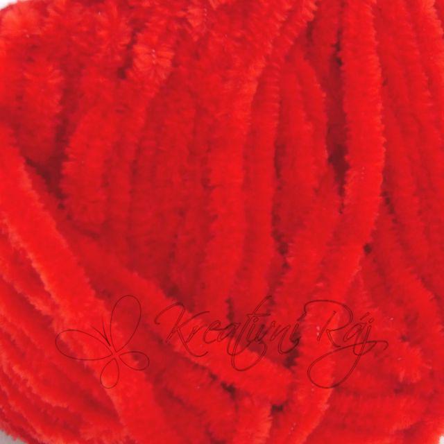Pletací příze Velvet (90018) - červená DOPRODEJ