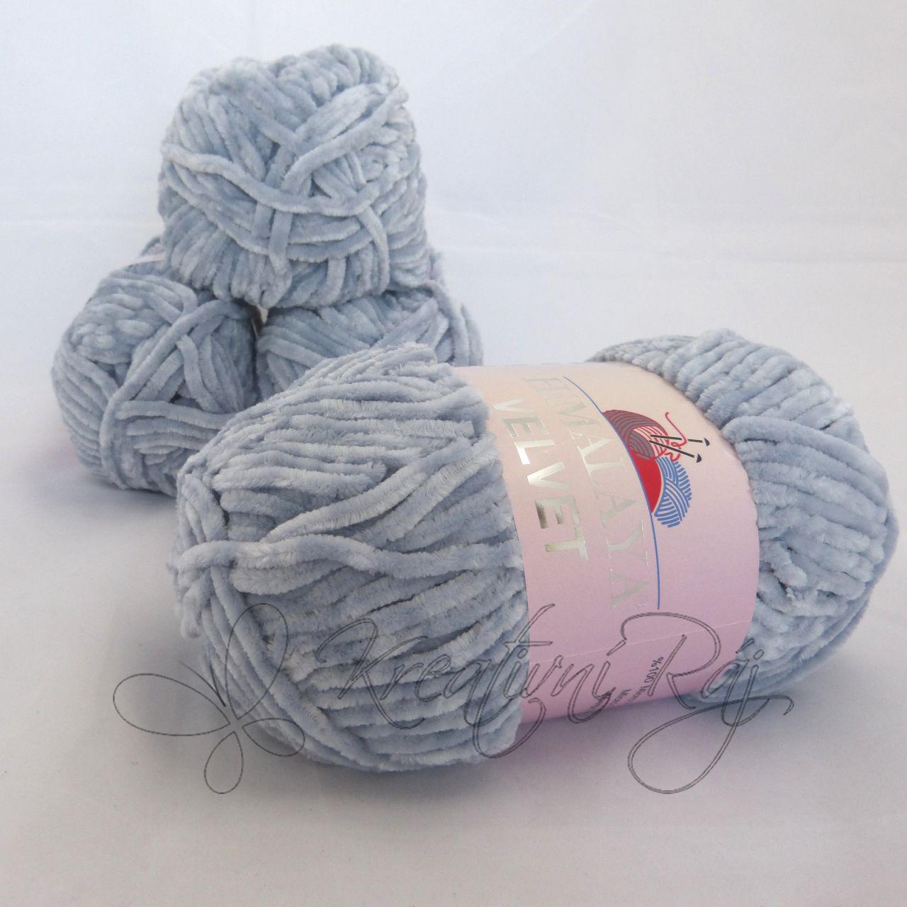 Pletací příze Velvet (90051) - stříbrná DOPRODEJ