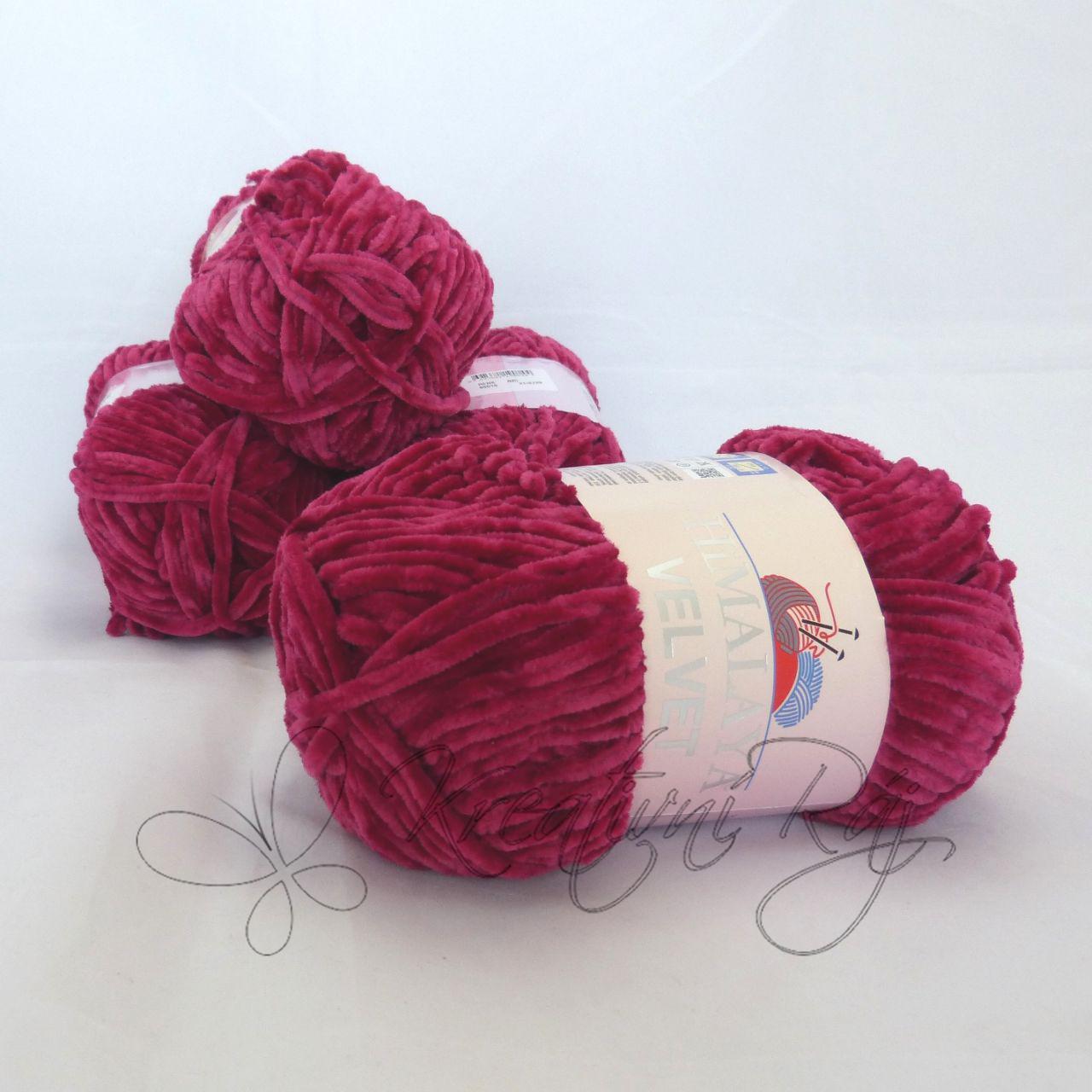 Pletací příze Velvet (90010) - tmavě růžová DOPRODEJ