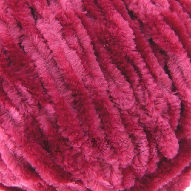 Pletací příze Velvet (90010) - tmavě růžová