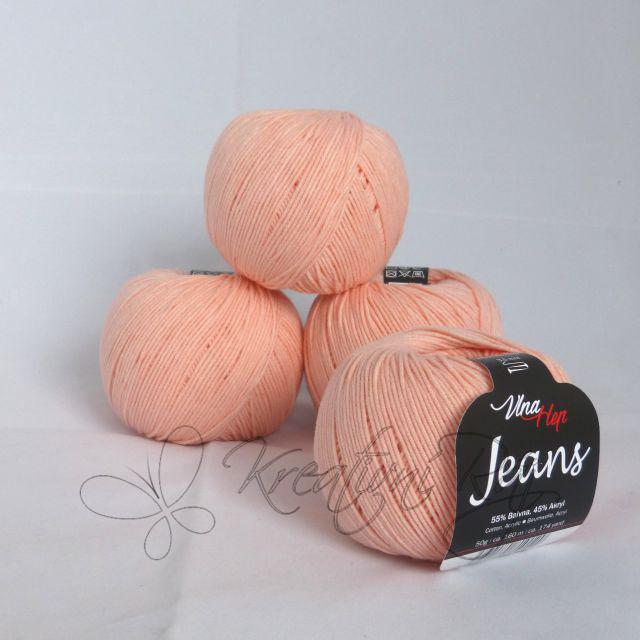 Pletací příze Jeans VH (8011) - světle oranžová