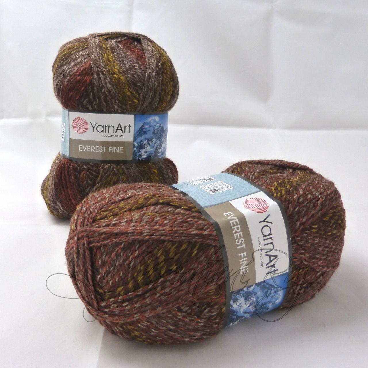 Pletací příze Everest Fine (8034) - hnědý melír DOPRODEJ
