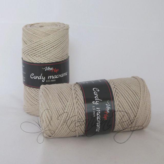 Pletací příze Cordy macrame (8214) - béžová