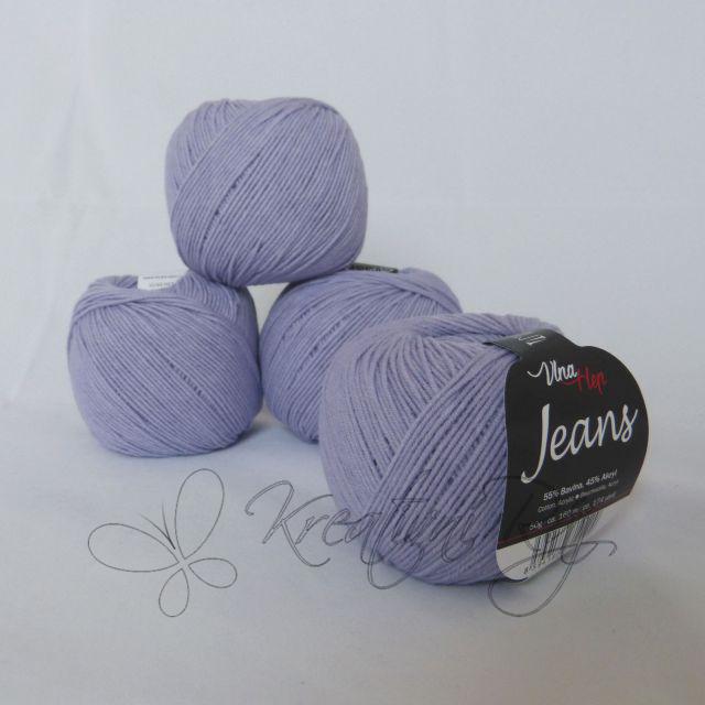 Pletací příze Jeans VH (8072) - pastelová fialová