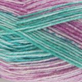 Pletací příze Best Socks 4-fach (7326) - fialovo-zelený melír