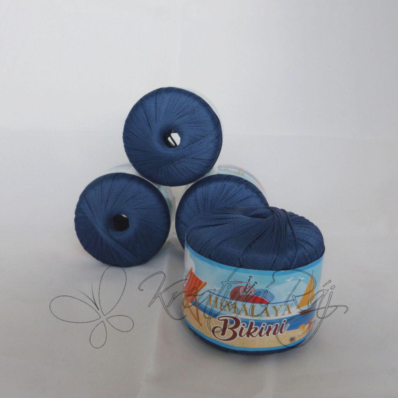 Pletací příze Bikini (80613) - tmavě modrá DOPRODEJ