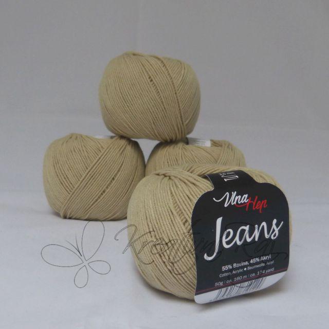 Pletací příze Jeans VH (8222) - béžová